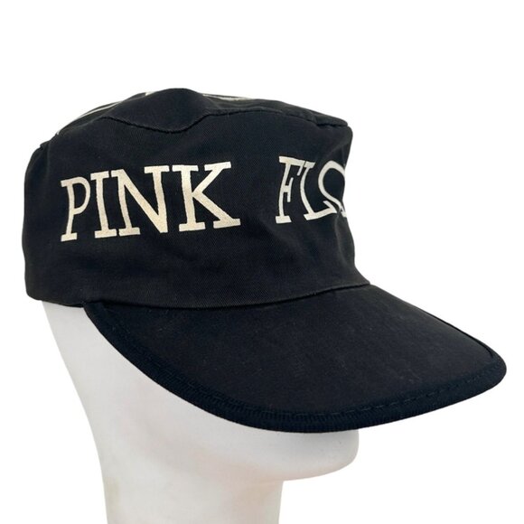 Vtg Pink Floyd Dark Side of the Moon Painter Cap Hat 1982 Black USA Classic Rock - Picture 1 of 16